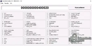BMW E38 SA code generator v1.0 interface for selecting option items and generating SA string for ZCS coding.