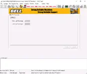 Bell CANCOMM 5.07.0 OBW settings screen with percentage threshold fields for indicator status configuration.