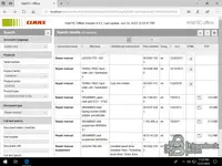 CLAAS WebTIC Offline search results with repair manuals and document filters