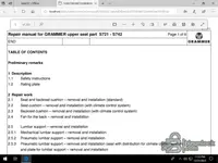 CLAAS WebTIC Offline PDF repair manual page view and table of contents