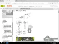CLAAS WebTIC Offline technical drawing and component diagram page