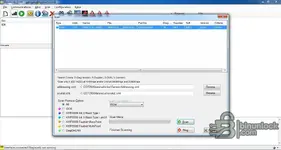 RenOLink 1.99 scan results displaying ECU identification, part number, software version, and criteria details.