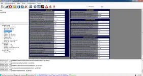 RenOLink 1.99 live data screen with engine parameters via KWP2000, showing injection and sensor values. RenOLink 1.99 live data screen with engine parameters via KWP2000, showing injection and sensor values.