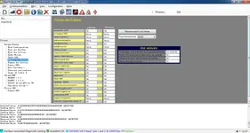 RenOLink 1.99 input faults status page showing present and stored DTC states for sensors and circuits. RenOLink 1.99 input faults status page showing present and stored DTC states for sensors and circuits.
