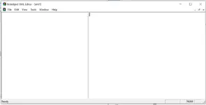 XML editor interface v0.3.2 used for reviewing and editing service XML configuration files.