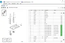 Volvo IMPACT v9227 exploded parts diagram with parts list showing positions, part numbers, and notes.
