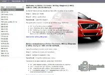 Volvo EWD 2014D viewer showing model list, publication selection, and interactive wiring diagram guidance.Volvo EWD 2014D viewer showing model list, publication selection, and interactive wiring diagram guidance.