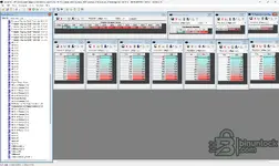 Adjusting the downshift timing maps (HS 6->5, HS 5->4) for a BMW 6HP automatic transmission within TunerPro software.