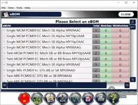 Mercury CDS G3 v1.2 eBOM list for PCM09 packages, Alpha or Bravo drives, and configuration matching.