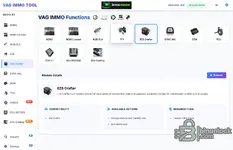 VAG IMMO Tool EZS Crafter for VW Crafter: full immobilizer (IMMO) decryption and cloning-style data handling, edit IMMO data; requires EEPROM or D-Flash; VW Crafter EZS module.