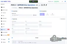 VAG IMMO Tool PCR2.1 EEPROM Only Operations: upload EEPROM 95640, decode and edit IMMO data (VIN, CS, PIN, IMMO ID, MAC, coding, power class), save data/EEPROM; PCR2.1 immobilizer editor.