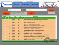 Honda Editor V1.39 DTC list for Honda Keihin 1MB with MIL status, code descriptions, and file handling controls. Honda Editor V1.39 DTC list for Honda Keihin 1MB with MIL status, code descriptions, and file handling controls.