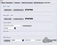 Bypass RSA tab featuring options for BTLD, SWFL, and MEVD/EDC17 checksum corrections and seed extraction.