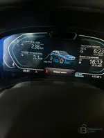BMW electric vehicle dashboard showing successful high-voltage battery charging status after SME module virginizing.