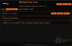 Operating Point Analyzer interface for calculating End of Injection (EOI) ATDC based on specific RPM and IQ parameters.