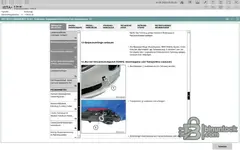 BMW ISTA+ 4.59.40 repair instruction for complimentary delivery inspection, tow eye removal and transport protection checks