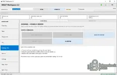 BMW MGU7 Workspace Coding and FA page with current SVK, I-Step, coding backup, coding restore and Vehicle Order FA Editor.