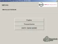 Nissan NERS VIN registration for engine transmission and CEPC modules Nissan NERS VIN registration for engine transmission and CEPC modules