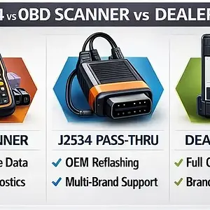 J2534 vs OBD Scanner vs Dealer VCI (Comparison)